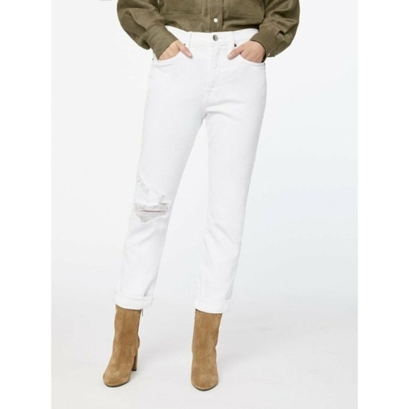 Frame Le Beau Ripped Straight Leg Boyfriend Jean size‎ 29 - Picture 1 of 11